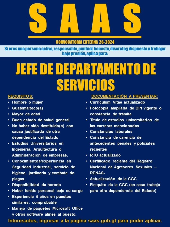 Jefe de Servicio